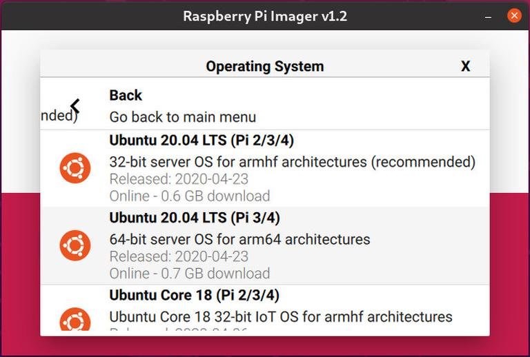 Choose Ubuntu version