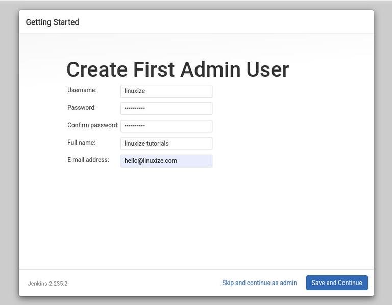 jenkins create admin user