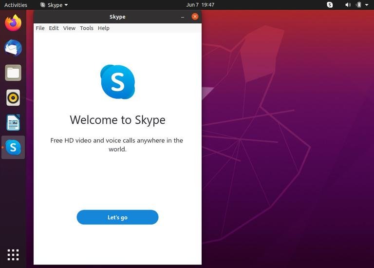 Ubuntu Skype Window